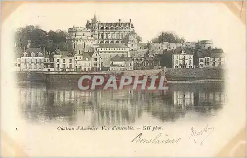 Cartes postales Chateau d'Amboise Vue d'Ensemble (carte 1900)