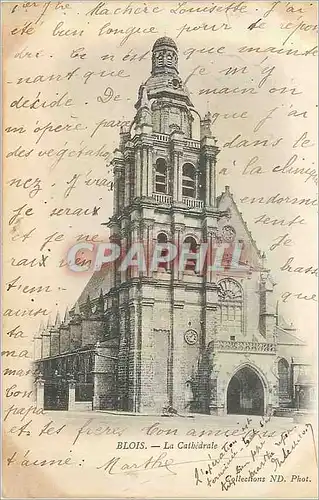 Ansichtskarte AK Blois la Cathedrale (carte 1900)