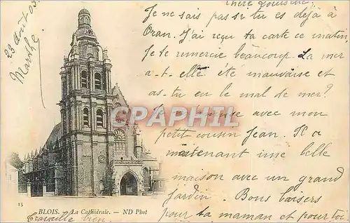 Cartes postales Blois la Cathedrale (carte 1900)