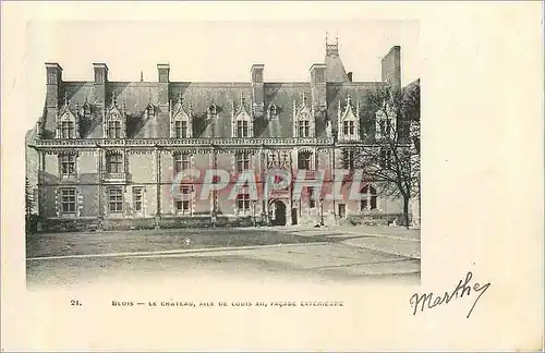 Cartes postales Blois le Chateau Ailee Louis XII Facade Exterieure (carte 1900)