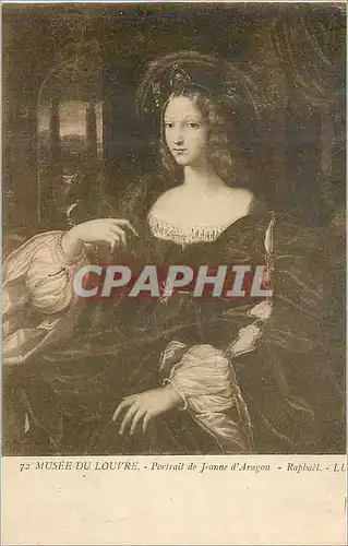 Cartes postales Musee du Louvre Portrait de Jeanne D'Aragon Raphael