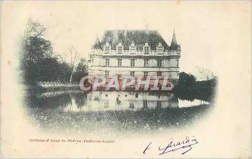 Cartes postales Chateau d'Azay le Rideau (Indre et Loire) (carte 1900)