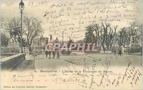 Cartes postales Montpellier L'Entree de la Promenade du Revrou (carte 1900)