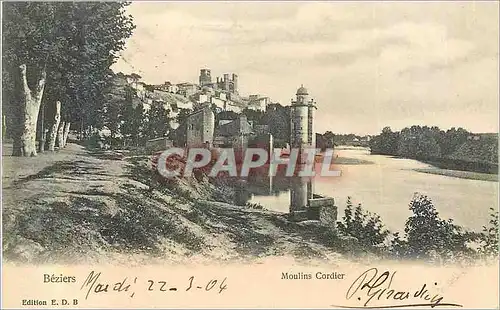 Cartes postales Beziers Moulins Cordier (carte 1900)