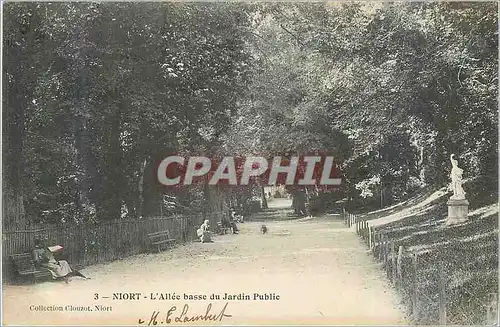 Ansichtskarte AK Niort L'Allee Basse du Jardin Public