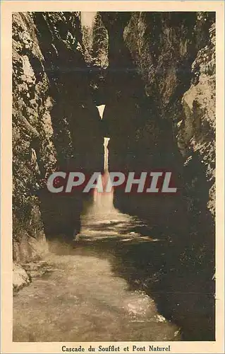 Ansichtskarte AK Gorges de la Diozaz Cascade du Souflet et Pont Naturel Une Merveille de la Nature Servoz