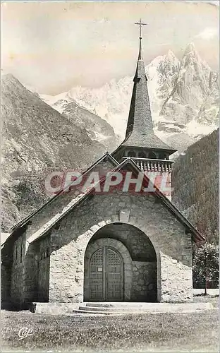 Cartes postales moderne Chamonix Mont Blanc La Chapelle des Praz et le Dru