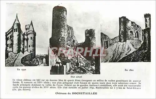 Cartes postales moderne Environs de Saint Etienne (Loire) Chateau Feodal de Rochetaillee vue a Differentes Epoques
