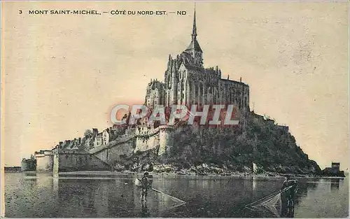 Ansichtskarte AK Mont Saint Michel Cote du Nord Est Peche Pecheur