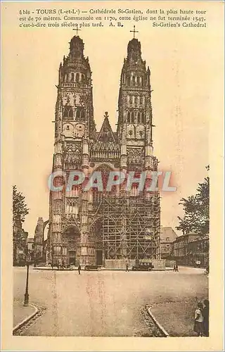 Cartes postales Tours (I et L) Cathedrale St Gatien