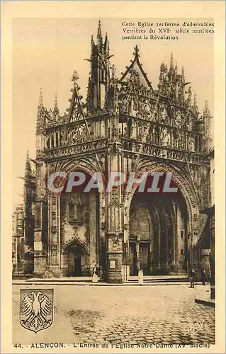 Cartes postales Alencon L'Entree de L'Eglise Notre Dame (XVe Siecle)