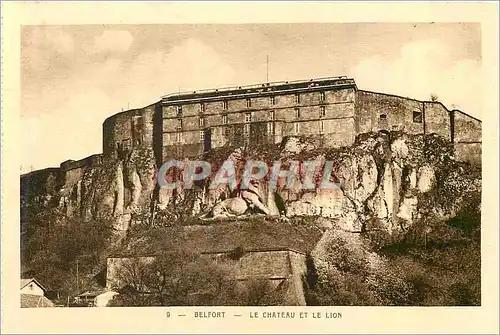 Cartes postales Belfort Le Chateau et le Lion