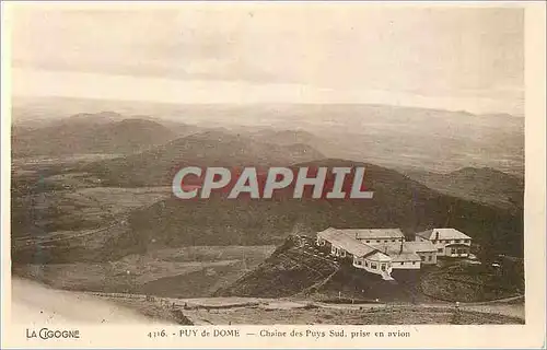 Ansichtskarte AK Puy de Dome Chaine des Puys Sud Prise en Avion