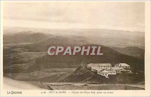 Cartes postales Puy de Dome Chaine des Puys Sud Prise en Avion