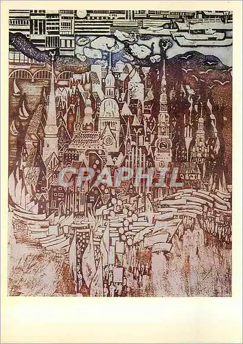 Cartes postales moderne Art Museum of the Latvian A Dembo (Born 1931) May Day From the Fiftieth Spring Series URRS