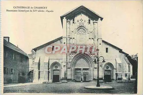 Cartes postales Cathedrale de Chambery Monument Historique du XVe Siecle Facade