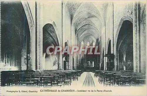 Ansichtskarte AK Cathedrale de Chambery Interieur vu de la Porte D'Entree