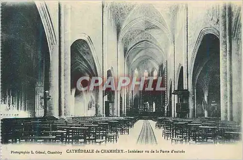 Cartes postales Cathedrale de Chambery Interieur vu de la Porte D'Entree