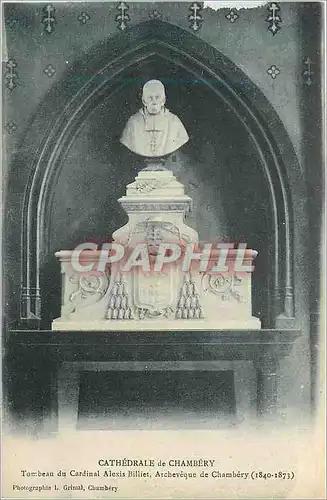 Cartes postales Cathedrale de Chambery Tombeau du Cardinal Alexis Billet Archeveque de Chambery (1840 1873)