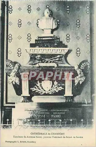 Cartes postales Cathedrale de Chambery Tombeau de Antoine Favre Premier President du Senat de Savoie