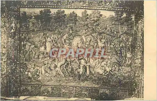 Cartes postales Le Chateau de Keriolet Tapisserie de la Chapelle Scena Biblique Fin du XVIe Siecle Tapisserie de