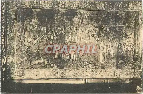 Cartes postales Salon du Le Chateau de Keriolet Scene d'une Tournot Tapisserie des Flandres (XVIe Siecle)