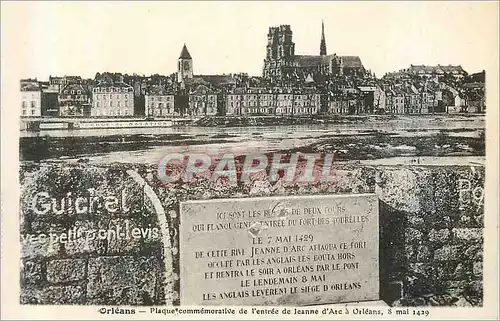 Cartes postales Orleans Plaque Commemorative de l'Entree de Jeanne d'Arc a Orleans 8 Mai 1429