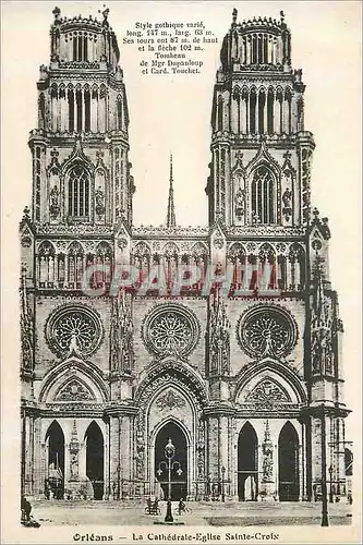 Cartes postales Orleans La Cathedrale Eglise Sainte Croix