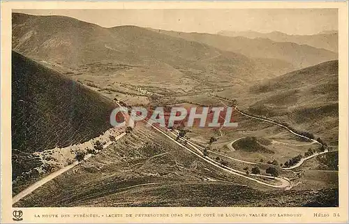 Cartes postales Lacets de Peyresourde du Cote de Luchon La Route des Pyrenees