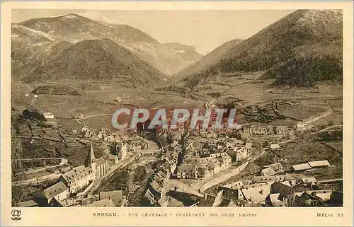 Cartes postales Arreau Vue Generale Confluent des Deaux Nestes