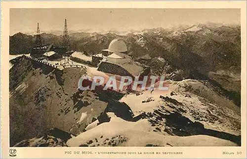 Cartes postales Pic du Midi L'Observatoire sous La Neige en Septembre