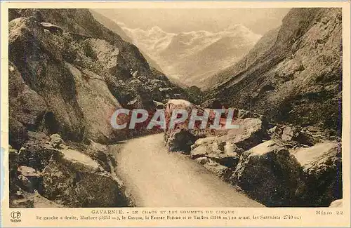 Cartes postales Gavarnie Le Chaos et les Bommets du Cirque