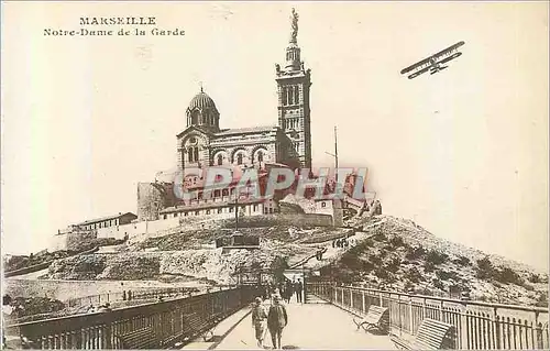 Cartes postales Marseille Notre Dame de la Garde Avion Aviation