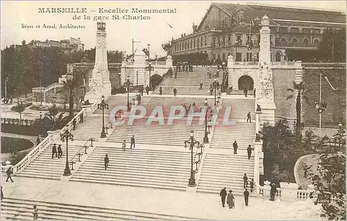 Cartes postales Marseille Escalier Monumental de la gare St Charles