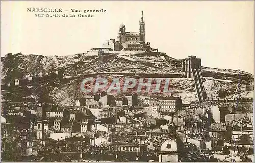 Cartes postales Marseille Vue Generale sur N D de la Garde