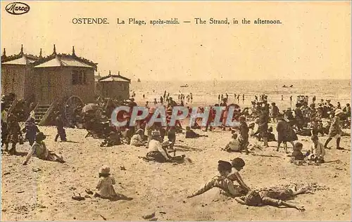 Cartes postales Ostende La Plage apres midi