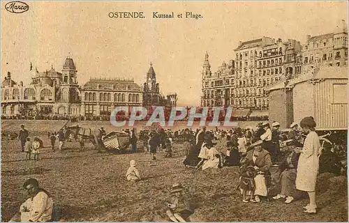 Cartes postales Ostende Kursaal et Plage