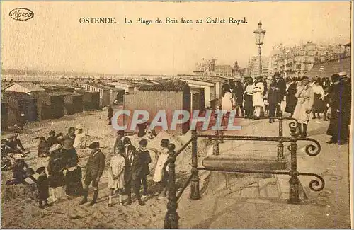 Cartes postales Ostende La Plage de Bois face au Chalet Royal