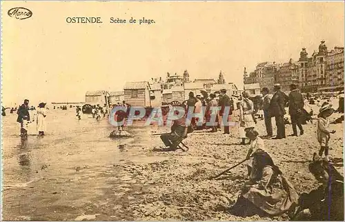 Cartes postales Ostende Scene et Plage