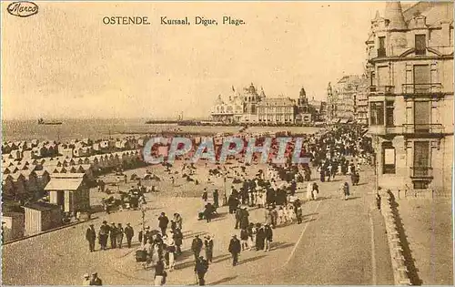 Cartes postales Ostende Kursaal Digue Plage