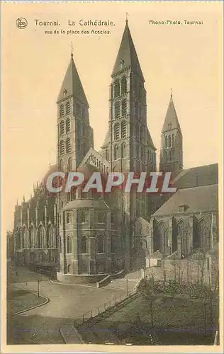 Cartes postales Tournai la Cathedrale Vue de la Place des Acacias