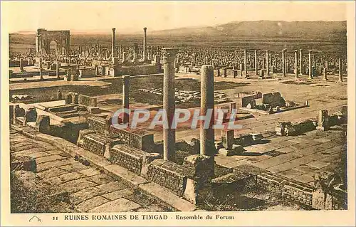 Cartes postales Ruines Romaines de Timgad Ensemble du Forum