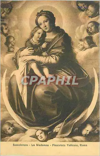 Cartes postales Roma Pinacoteca Vaticana Sassoferrato La Madonna