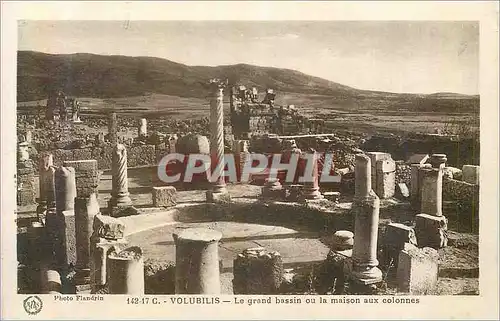 Cartes postales Volubilis Le Grand Bassin ou la Maison aux Colonnes