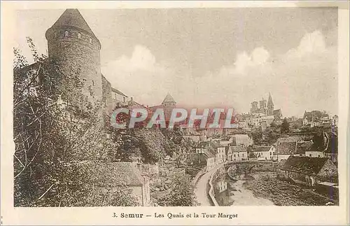 Cartes postales Semur Les Quais et la Tour Margot