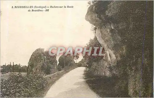 Cartes postales Bourdeilles (Dordogne) Rochers sur la Route de Dordogne