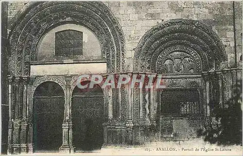 Cartes postales Avallon Portail de l'Eglise St Lazare