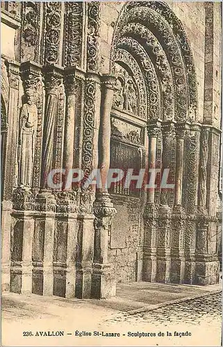 Cartes postales Avallon Eglise St Lazare Sculpture de la Facade