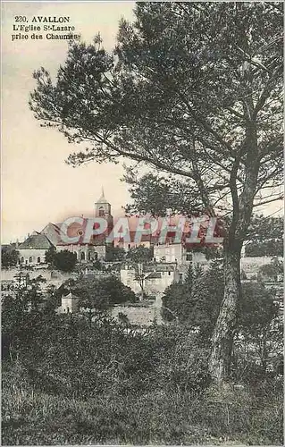 Cartes postales Avallon L'Eglise St Lazare prise des Chaumes