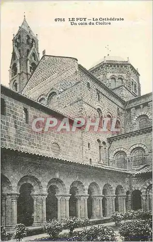 Ansichtskarte AK Le Puy La Cathedrale Un Coin du Cloitre